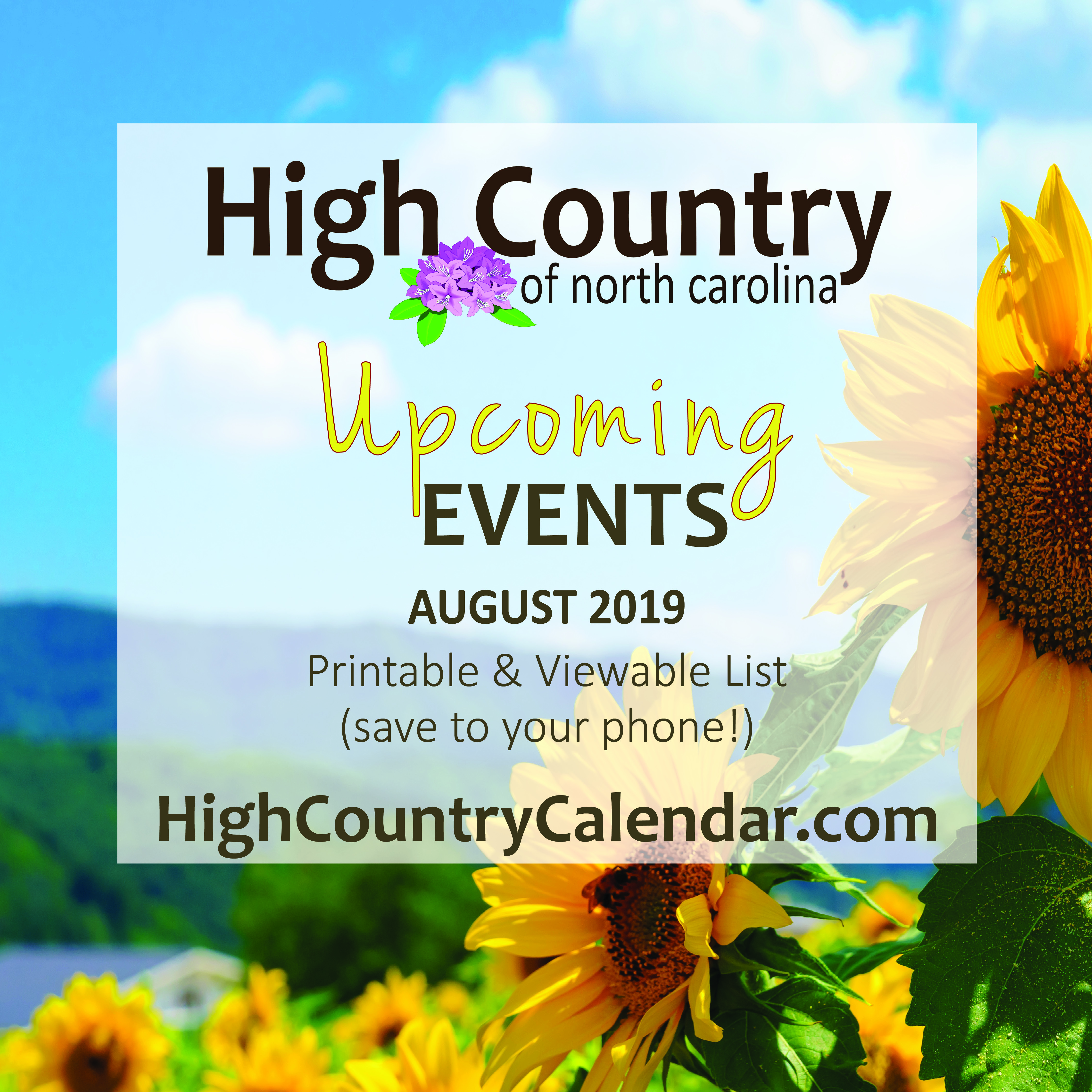 High Country Events Calendar