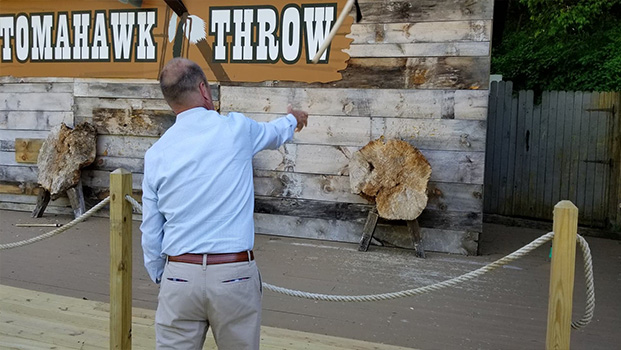 Mystery Hill Tomahawk Throwing