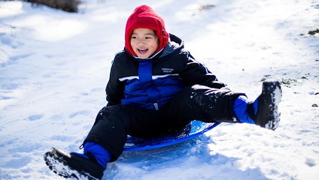 Sledding Moses Cone Blue Ridge Parkway