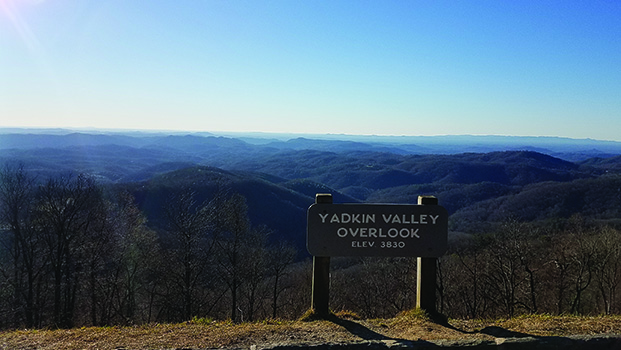 Yadkin Valley Overlook Blue Ridge Parkway