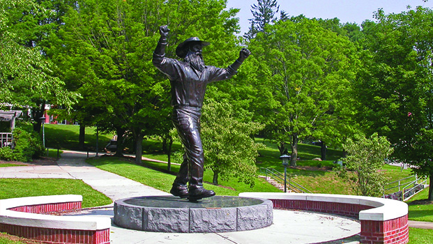 Yosef Mountaineer Statue ASU Boone NC